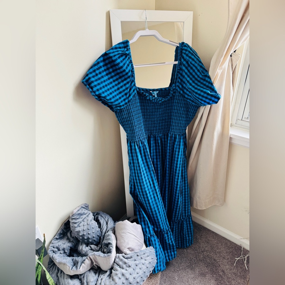 Draper James Teal Textured Dress